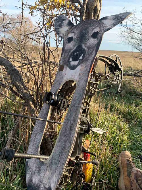 bow hunter in tree stand