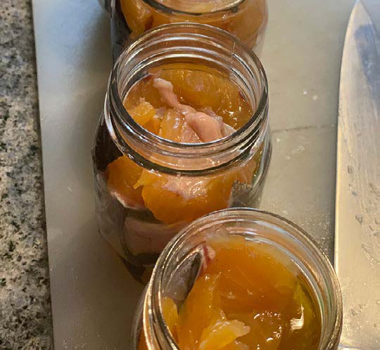 canned trout with headspace