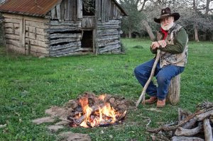 Larry at campfire