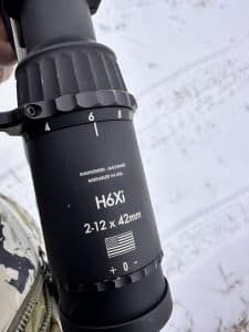 Fenson 12 - North American Deer Hunter Steiner Scope paired with a Thompson Center Encore ProHunter
