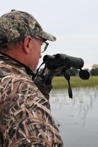 Author using Hawke Frontier ED X 8x42