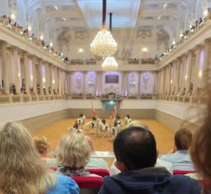 Lipizzaner stallions performing in Vienna