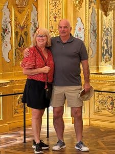 The author and his wife at Belvedere Palace