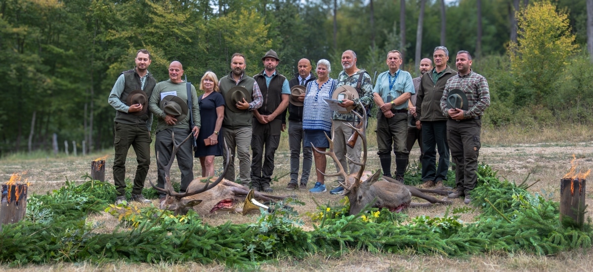 All participants in the stag hunt ceremony to honor the stags and the forest2