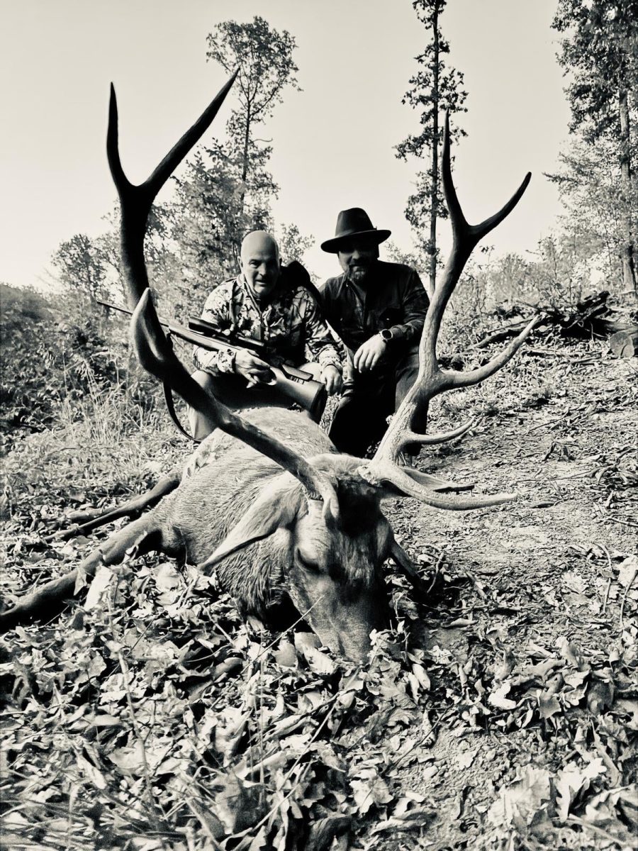 Author and Outfitter Roman Valent pose with his stag