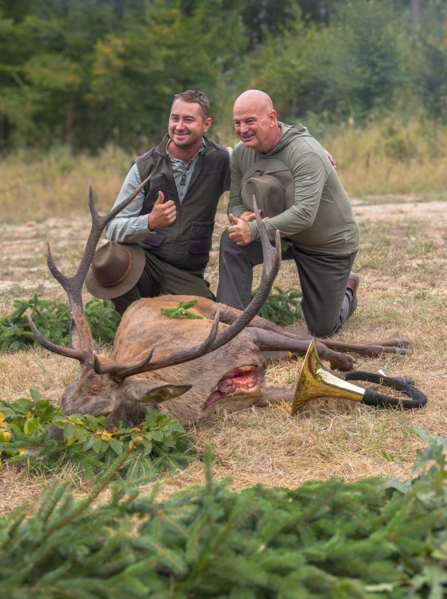 Author and guide posing with his stag1