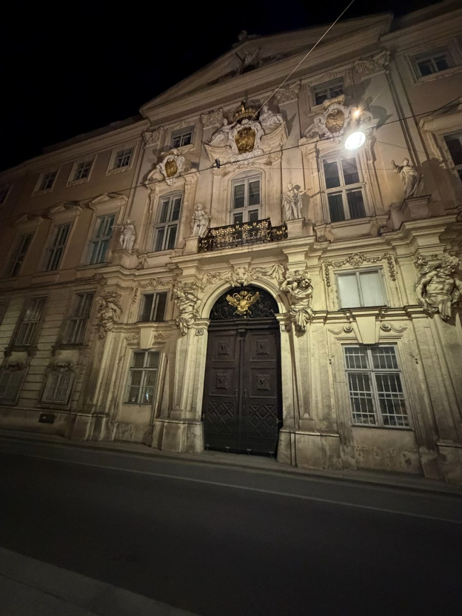 Downtown Vienna at night