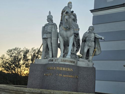 Statue of Maria Theresa from the Hapsburg Dynasty family at the hotel Galicia Nueva